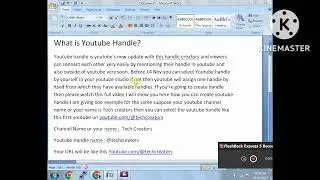 Youtube Handle Kya hai ? Youtube Handle kaise banate hai?? #viral #viralvideo #technology #technical
