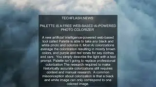 Palette is a Free Web-Based AI-Powered Photo Colorizer