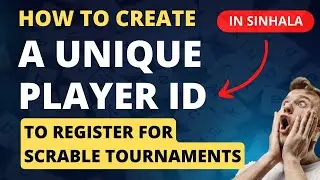 How to make a Player ID to register for Scrabble tournaments in Sinhala | #scrabble #srilanka