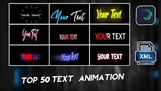 # 06 Top 50+ Text Animation Alight Motion | Alight Motion Text Animation Link | Xml Download Link