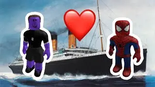 Romance between purple guy and spiderman?! on the TITANIC!?!?! | Roblox | Titanic SOS