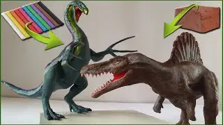 SPINOSAURUS VS THERIZINOSAURUS WITH CLAY/PLASTILINA.