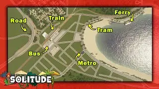 Thoughtfully Planning Road & Transit Networks In An Awkward Space in Cities Skylines! | Solitude