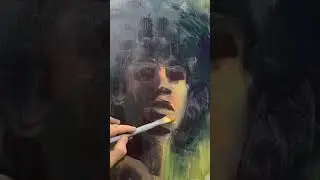 Негритянка маслом через пятна