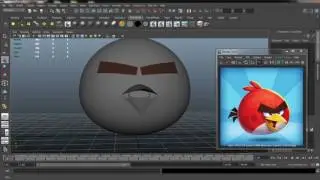 Model and shade RED ANGRY BIRD in Maya-DOWNLOAD 3D MODELS from ghantee