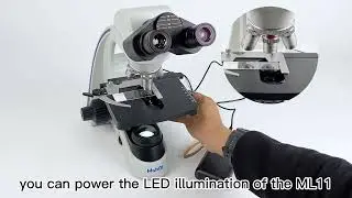 Biological microscope with solar power bank for outdoor using