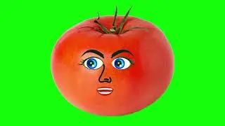Tomato talking on green screen cartoon characters no copyright