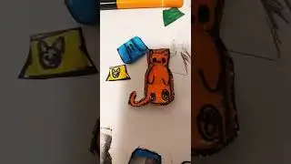 котик из бумаги 
