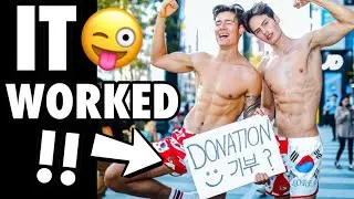 SHIRTLESS MODELS Asking Strangers for Money! (Social Experiment)