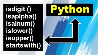 PYTHON isalpha(), isdigit(), isalnum(), islower(), isupper() ,startswith() built in String functions