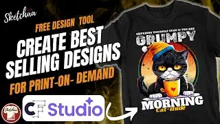 How to Design a T-shirt online using free tools | Creative Fabrica Studio | Merch By Amazon Design