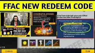 ASIA CHAMPIONSHIP REDEEM CODE ll TODAY REDEEM CODE ll GARENA FREE FIRE REDEEM CODE ll FF REWARD