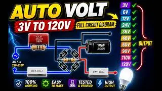 Volt Converter #220v AC to DC 3v,6v,12v,24v,36v,48v,68v,98v,110v,120v  DC Led driver Circuit
