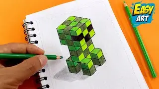 ✅ 3D Drawings - Draw CREEPER for Minecraft 3D - How to Draw CREEPER for Minecraft 3D - Draw Easily