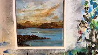 Commission painting looking from Lyle Hill