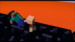 Minecraft FIght Animation Notch Vs Herobrine