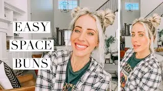 How to do quick and easy space buns | hair tutorial for long, medium or short hair