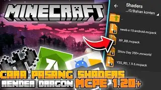 Cara pasang Shader Render Dragon di Mcpe 1.20+