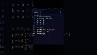 Swap Two Numbers Without Temp Variable in Python | Python Program #9 | Python for Beginners 