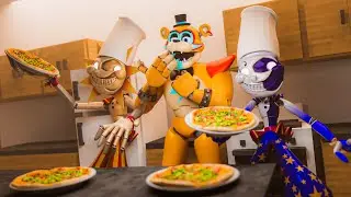 Glamrocks Chef Moondrop and Sunrise in VRCHAT! (FNAF VRChat Roleplay)