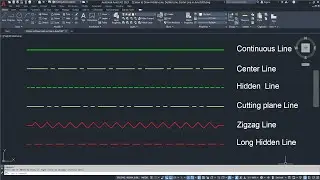 How to Draw Hidden Line, Dotted Line, Center Line in AutoCAD II AutoCAD Tutorial -28