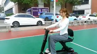 This is a new design of aluminium alloy folding scooter.#elderly #relync #R1 #factory