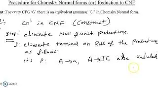 Procedure for Converting CFG to CNF