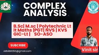 Complex Analysis Polytechnic Lecturer, Lt math's, ASO |B.Sc| M.Sc Solution