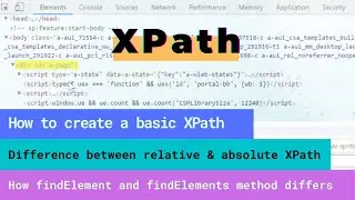 XPath Tutorial Part 1 | Selenium test automation | Learn to create XPath to identify WebElements