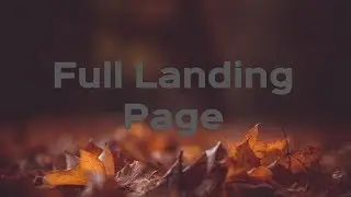 Full Landing Page Only Using HTML And CSS