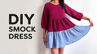 DIY Smock Dress + Sewing Pattern | Beginner Friendly Tutorial✨