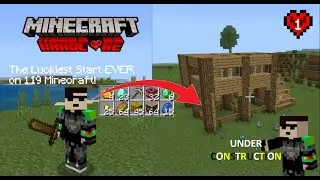 I got the BEST START EVER on Minecraft Hardcore! Episode 1- Building a Starter House