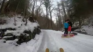 Rodeln vom Bauer am Berg / Hohe Asten am 20.12.2022