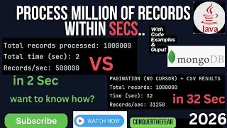 Spring Boot MongoDB Cursor vs Pagination | Process 1 Million Records in seconds (Performance Test)