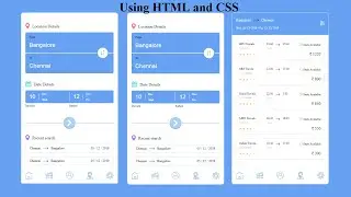 Bus Ticket Booking System using HTML and CSS | Daily CSS | Daily Practice
