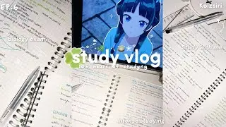 [PRODUCTIVE] STUDY VLOG📄☘️ : productive, intense studying, cozy, aesthetics,10+ hours of study