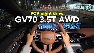 2026 Genesis GV70 V6 3.5T-GDi AWD POV night drive
