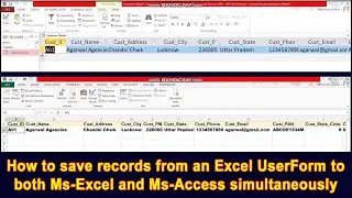 Save Data to MS Access directly from Excel VBA UserForm | Part 15 | Excel VBA Tutorial