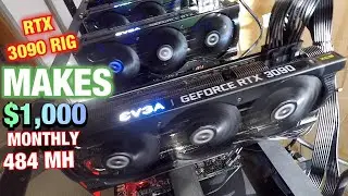 New GFORCE RTX 3090 rig making me $1200 month mining ETH 480MH