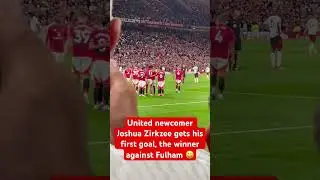 Manchester United new striker Joshua Zirkzee gets his first goal!
