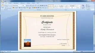 Microsoft Word Tutorial |How to Quickly Create a Certificate Design in MS Word