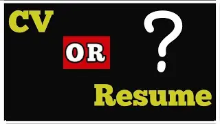 CV Vs Resume