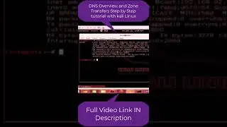 DNS Overview and Zone Transfers Step by Step tutorial with kali Linux