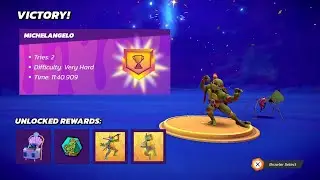 Nickelodeon All-Star Brawl - Arcade Mode - Hardest - Michelangelo [Edited]