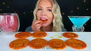 🌟 Mukbangers eating SQUID GAME Dalgona candy - ASMR Gallery