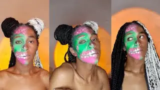 CHALLENGE MAQUIAGEM ARTÍSTICA ZUMBI | Maquiagem de HALLOWEEN #shorts