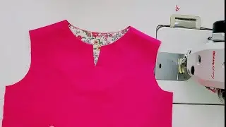 네크라인 안단을 쉽고 빠르게 재봉하는꿀팁 💕 Tips for sewing the neckline hem easily and quickly/