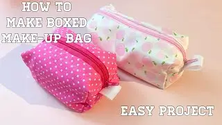 Mini Boxed Make-Up Bag with Lining Sewing Tutorial | Easy Gift or Quick Selling Product