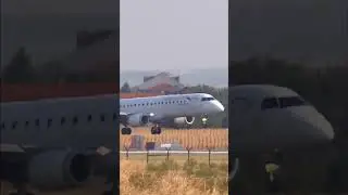 CLOSE UP Bulgaria Air (AirSERBIA) Embraer E190 Landing at Belgrade 🤩 