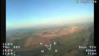 Skywalker X7 FPV long range flight 19 km.